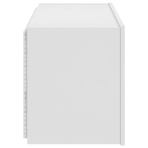 TV-Wandschrank mit LED, Weiß, 80 cm