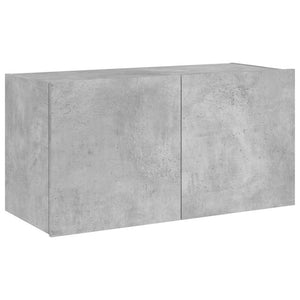 TV-Wandschrank mit LED Betongrau 80 cm