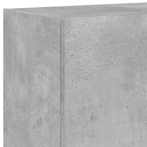 TV-Wandschrank mit LED Betongrau 80 cm