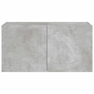 TV-Wandschrank mit LED Betongrau 80 cm
