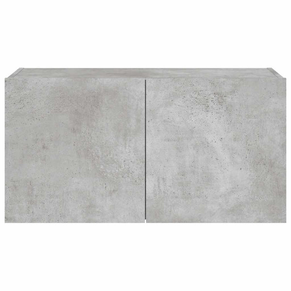 TV-Wandschrank mit LED Betongrau 80 cm
