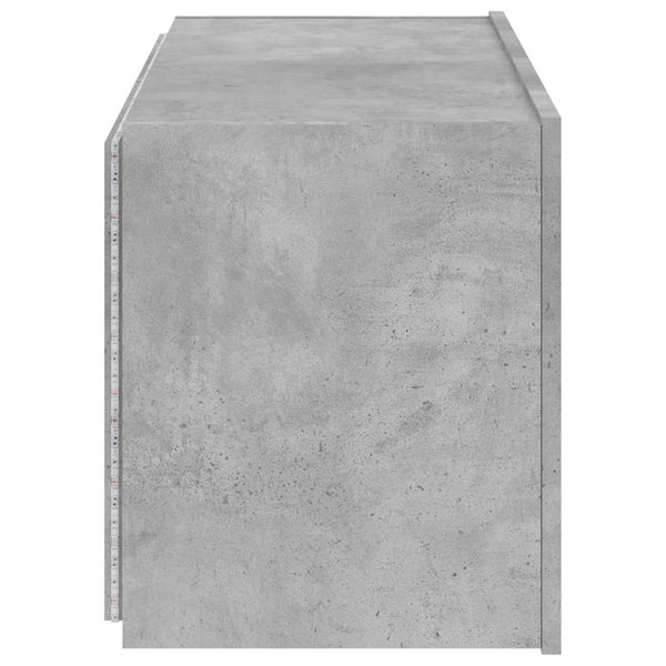TV-Wandschrank mit LED Betongrau 80 cm