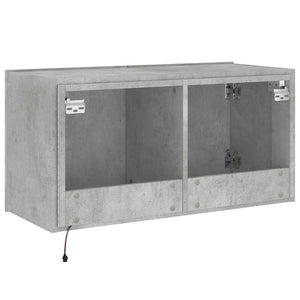 TV-Wandschrank mit LED Betongrau 80 cm