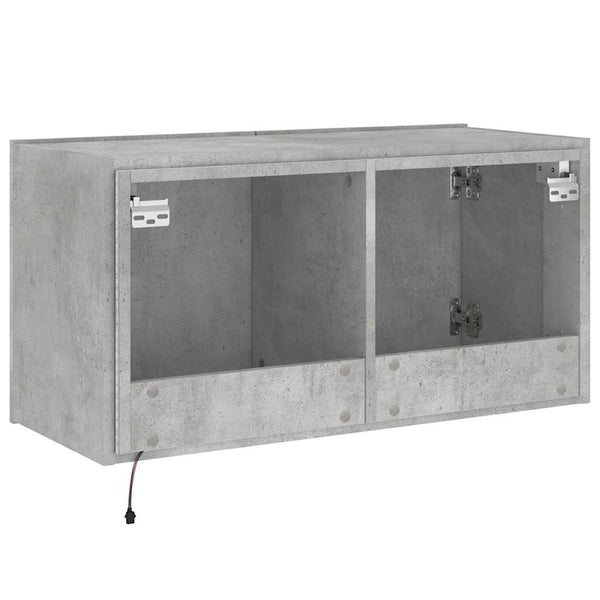 TV-Wandschrank mit LED Betongrau 80 cm