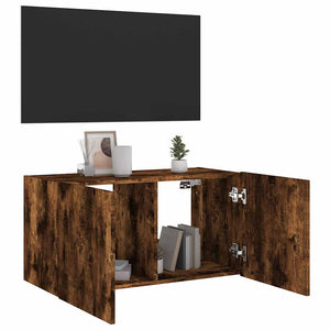 TV-Wandschrank Räuchereiche mit LED 80cm