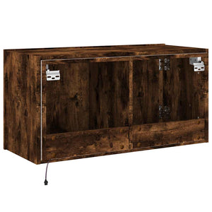 TV-Wandschrank Räuchereiche mit LED 80cm