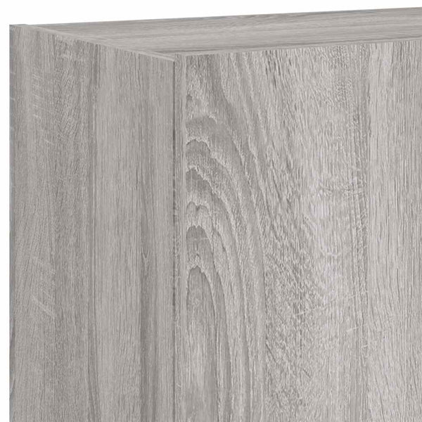 TV-Wandschrank mit LED Grau Sonoma 80 cm