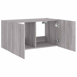 TV-Wandschrank mit LED Grau Sonoma 80 cm