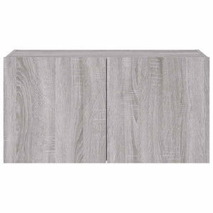 TV-Wandschrank mit LED Grau Sonoma 80 cm