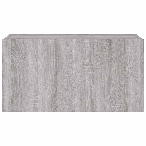 TV-Wandschrank mit LED Grau Sonoma 80 cm