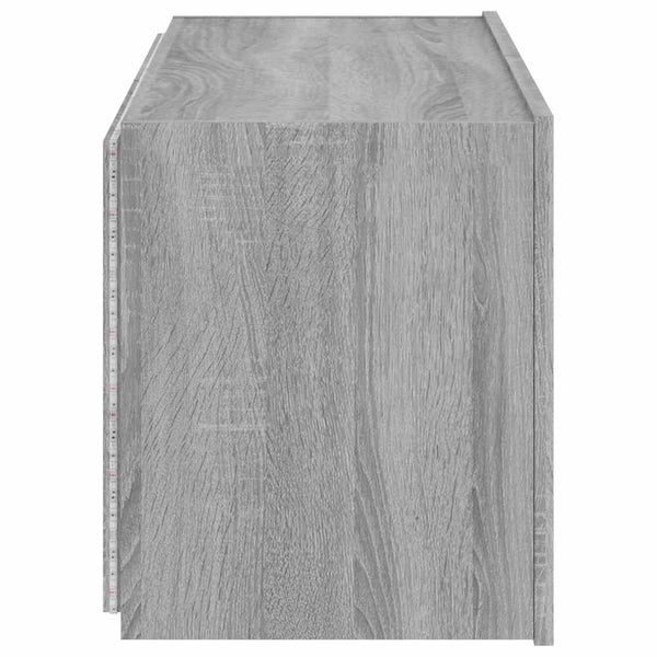 TV-Wandschrank mit LED Grau Sonoma 80 cm