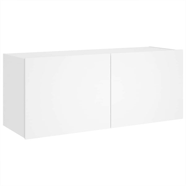 TV-Wandschrank mit LED Weiß 100 cm