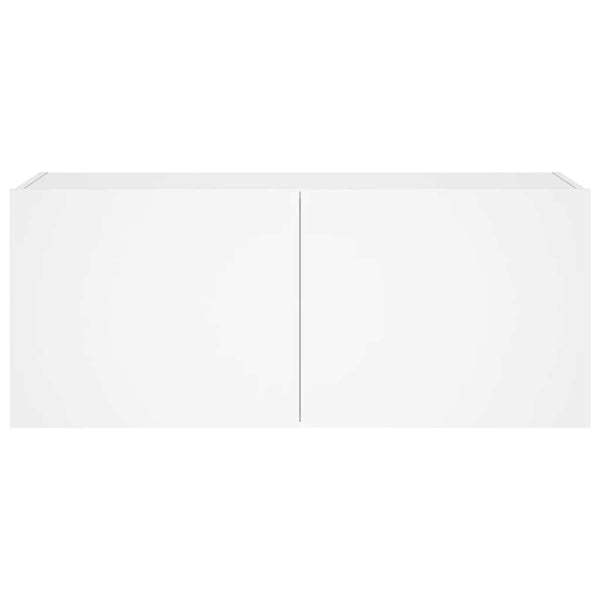 TV-Wandschrank mit LED Weiß 100 cm
