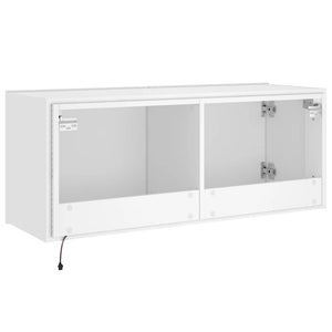 TV-Wandschrank mit LED Weiß 100 cm