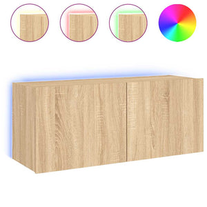 TV-Wandschrank Sonoma Eiche mit LED