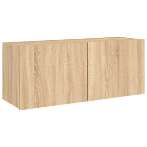 TV-Wandschrank Sonoma Eiche mit LED