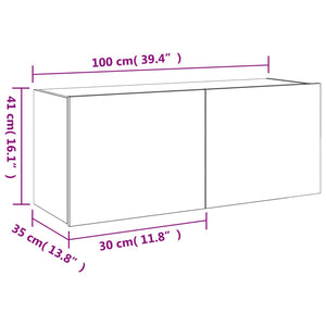 TV-Wandschrank Sonoma Eiche mit LED