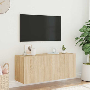 TV-Wandschrank Sonoma Eiche mit LED