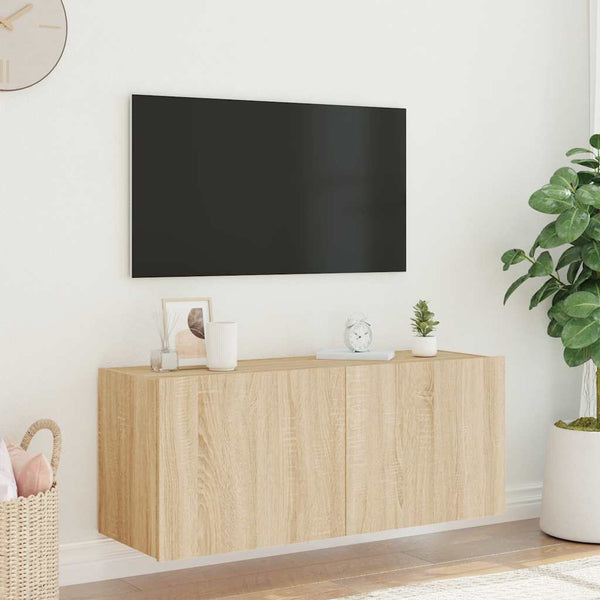 TV-Wandschrank Sonoma Eiche mit LED