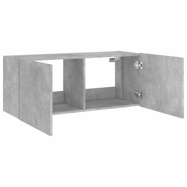 TV-Wandschrank mit LED Betongrau 100 cm