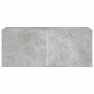 TV-Wandschrank mit LED Betongrau 100 cm