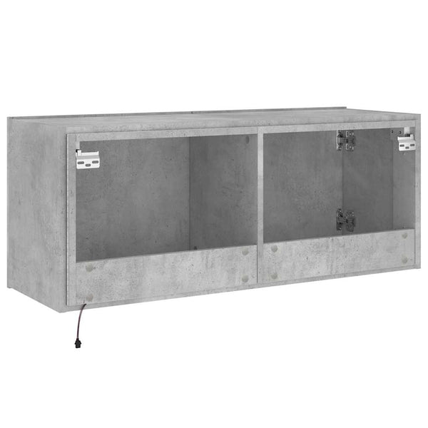 TV-Wandschrank mit LED Betongrau 100 cm