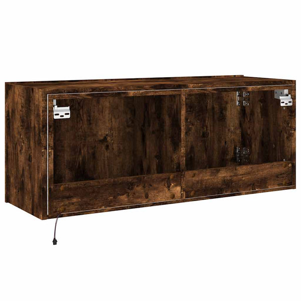 TV-Wandschrank mit LED Räuchereiche 100cm