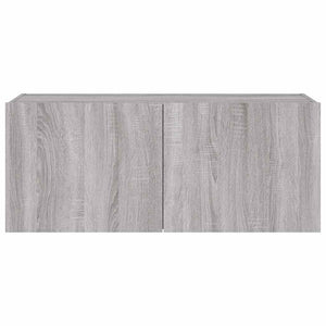 TV-Wandschrank Grau Sonoma mit LED 100 cm
