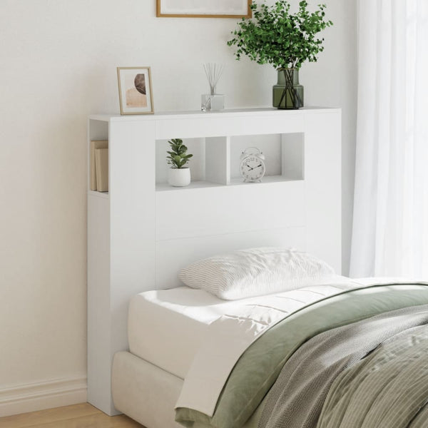 LED Kopfteil Weiß 100 cm