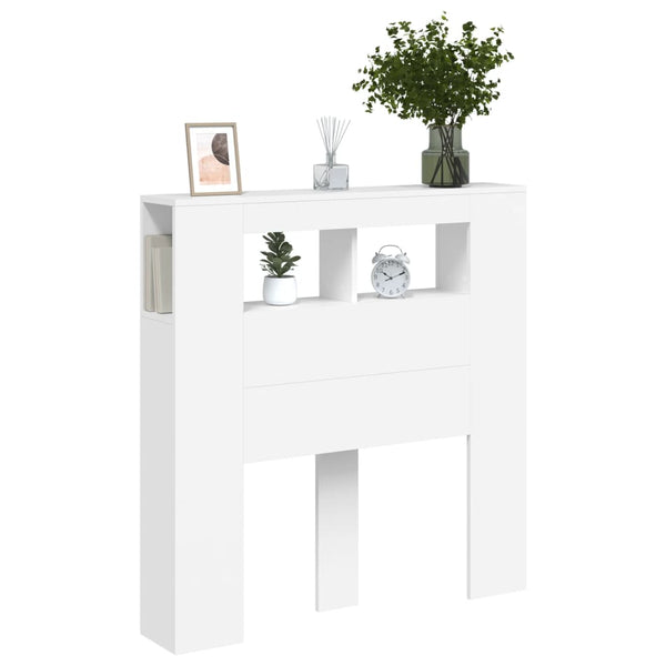 LED Kopfteil Weiß 100 cm