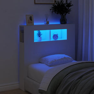 LED Kopfteil Weiß 100 cm