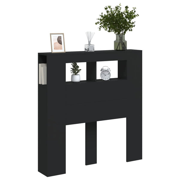 LED Kopfteil Schwarz 100 cm