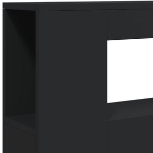 LED Kopfteil Schwarz 100 cm
