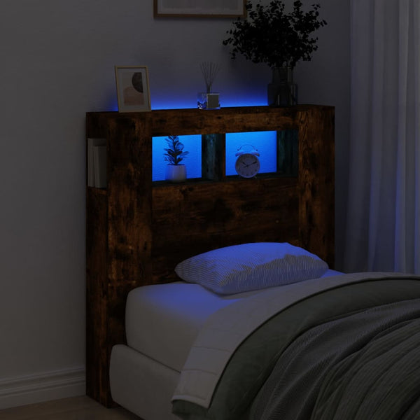 LED Kopfteil Räuchereiche 100 cm