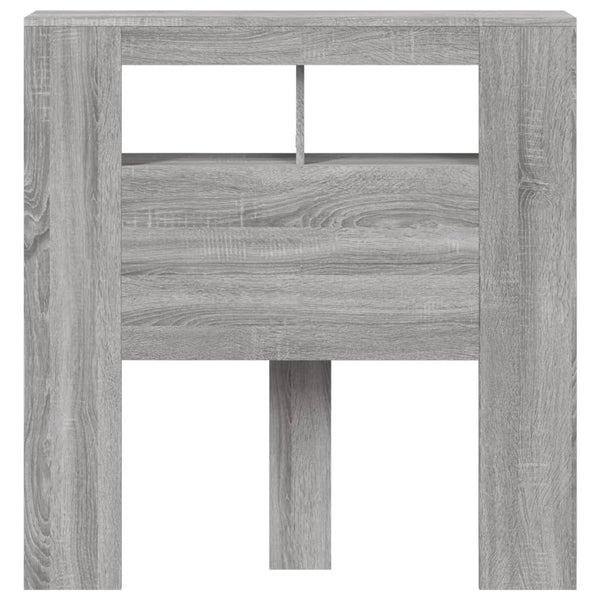 LED Kopfteil Grau Sonoma 100cm