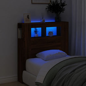 LED Kopfteil Braun Eichen-Optik 100 cm