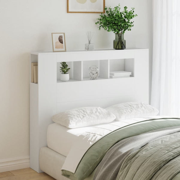 LED Kopfteil Weiß 120 cm