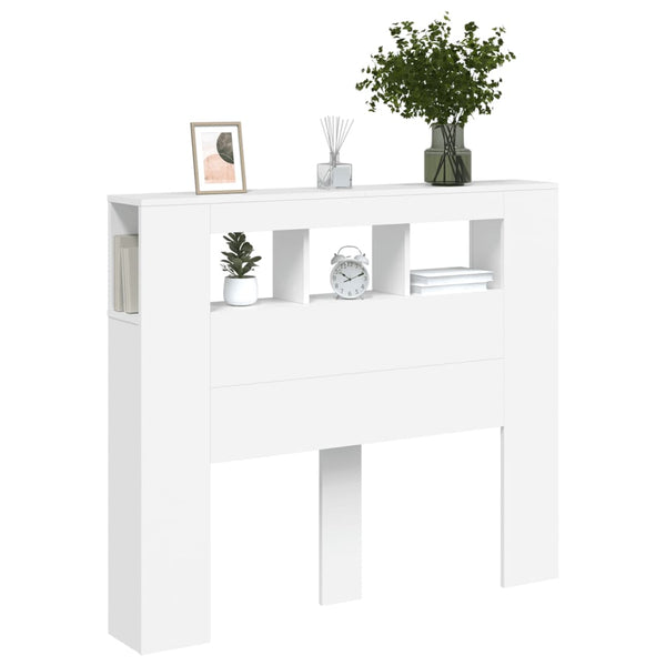 LED Kopfteil Weiß 120 cm