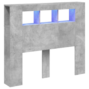 LED Kopfteil Betongrau 120 cm
