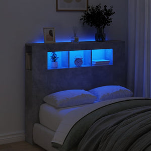LED Kopfteil Betongrau 120 cm