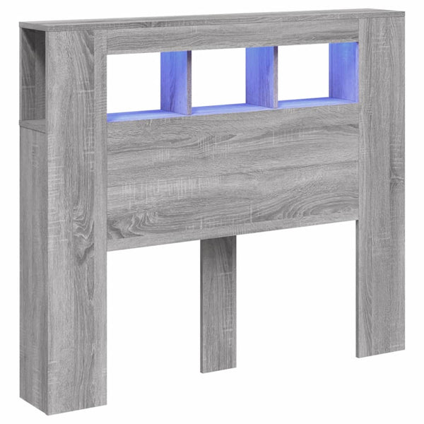 LED Kopfteil Grau Sonoma 120 cm