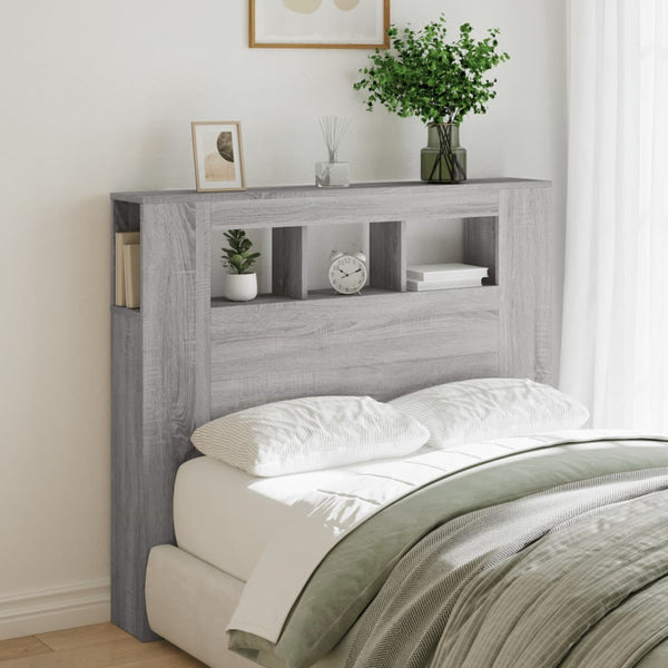 LED Kopfteil Grau Sonoma 120 cm
