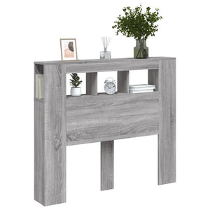 LED Kopfteil Grau Sonoma 120 cm