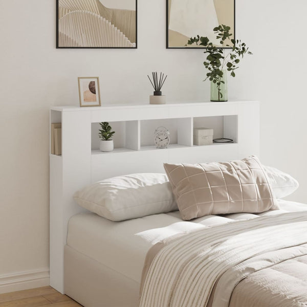 LED Kopfteil Weiß 140 cm
