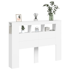 LED Kopfteil Weiß 140 cm