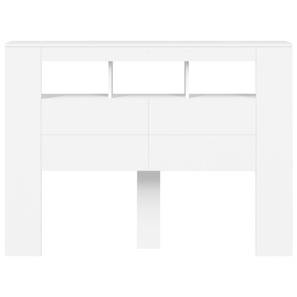LED Kopfteil Weiß 140 cm