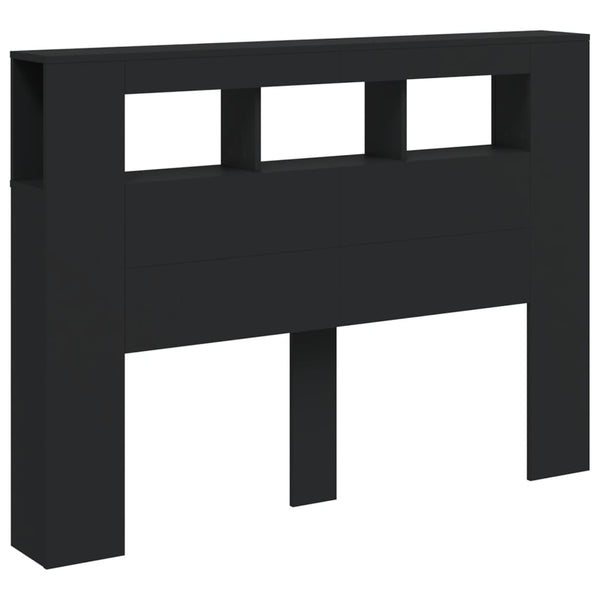 LED Kopfteil Schwarz 140 cm