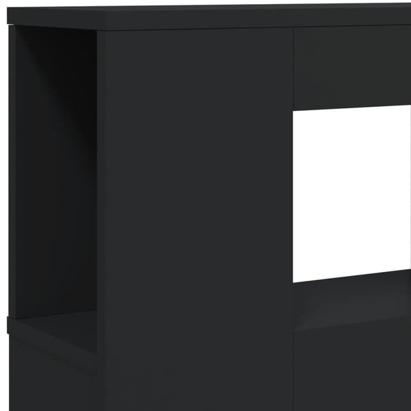 LED Kopfteil Schwarz 140 cm