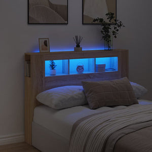 LED Kopfteil Sonoma Eiche 140 cm