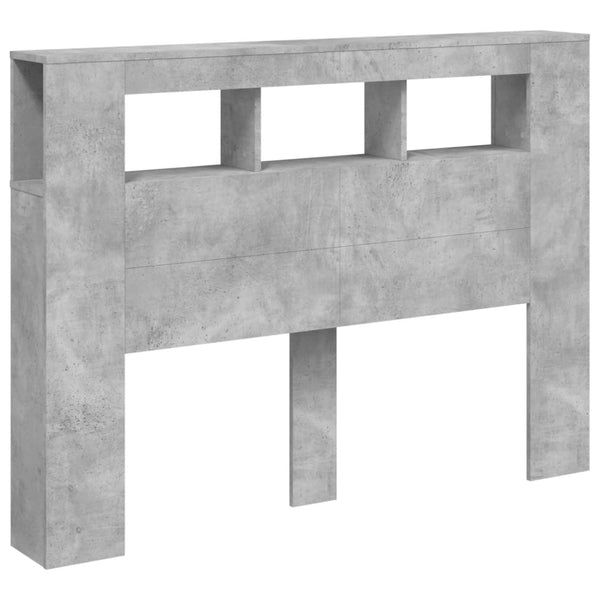 LED Kopfteil Betongrau 140 cm